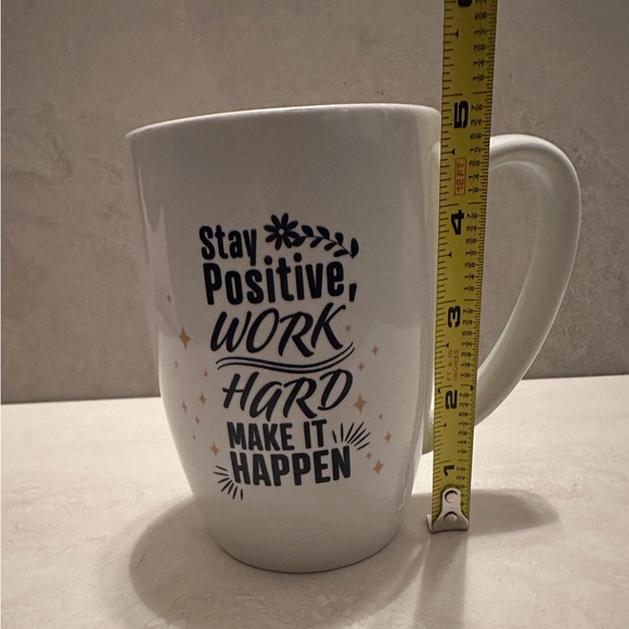 “Stay Positive Work Hard-Make It Happen” Oversized 20oz Coffee Cup/Mug-NEW - Picture 4 of 4